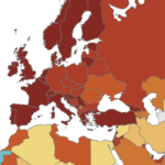 Covid: mappa Ecdc, tutta l’Europa in rosso e rosso scuro