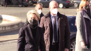 Funerali Sassoli, presenti Mattarella, Draghi, Michel e Von der Leyen con tutte le autorità e leader di partito
