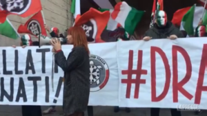 No Green Pass, a Roma la manifestazione di Casapound