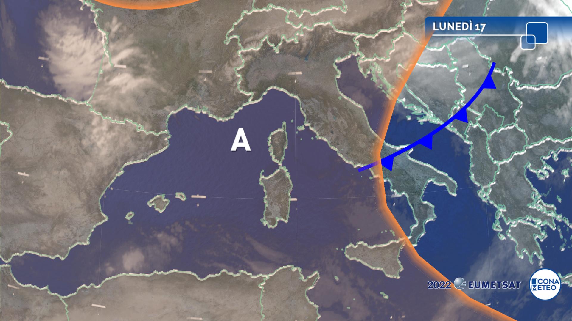 Meteo: settimana al via sotto l’anticiclone. Niente pioggia fino a mercoledì