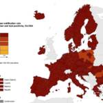 Covid: mappa Ecdc, tutta l’Italia e quasi tutta Europa in rosso scuro