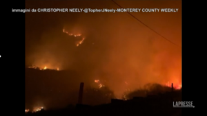 California, maxi-incendio sopra la costa di Big Sur: in cenere 1.500 acri di verde