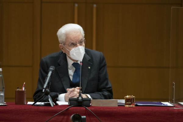 Sergio Mattarella presiede il Consiglio Superiore della Magistratura in occasione dell'Assemblea plenaria