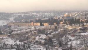 Israele, le suggestive immagini di Gerusalemme sotto la neve