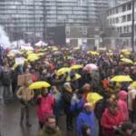 Rotterdam, proteste contro le misure anti-Covid nei Paesi Bassi
