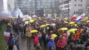 Rotterdam, proteste contro le misure anti-Covid nei Paesi Bassi