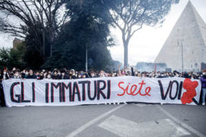 Roma, la manifestazione degli studenti