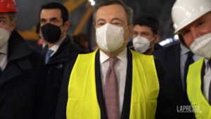 Genova: Draghi in visita al cantiere del Terzo Valico