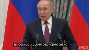Ucraina, Putin: “La Russia non vuole una guerra”