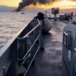 Incendio su nave Grimaldi da Grecia a Italia: guardia di finanza al lavoro per l’evacuazione