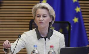 Bruxelles, riunione settimanale del Collegio dei commissari nella sede dell'UE