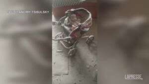 Ucraina, bombardamenti a Hostomel: la casa distrutta, il passeggino abbandonato