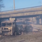 Ucraina, convoglio russo distrutto dalle forze ucraine a Kiev