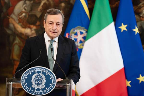 Conferenza stampa del Presidente del Consiglio Draghi dopo attacco Russia su Ucraina