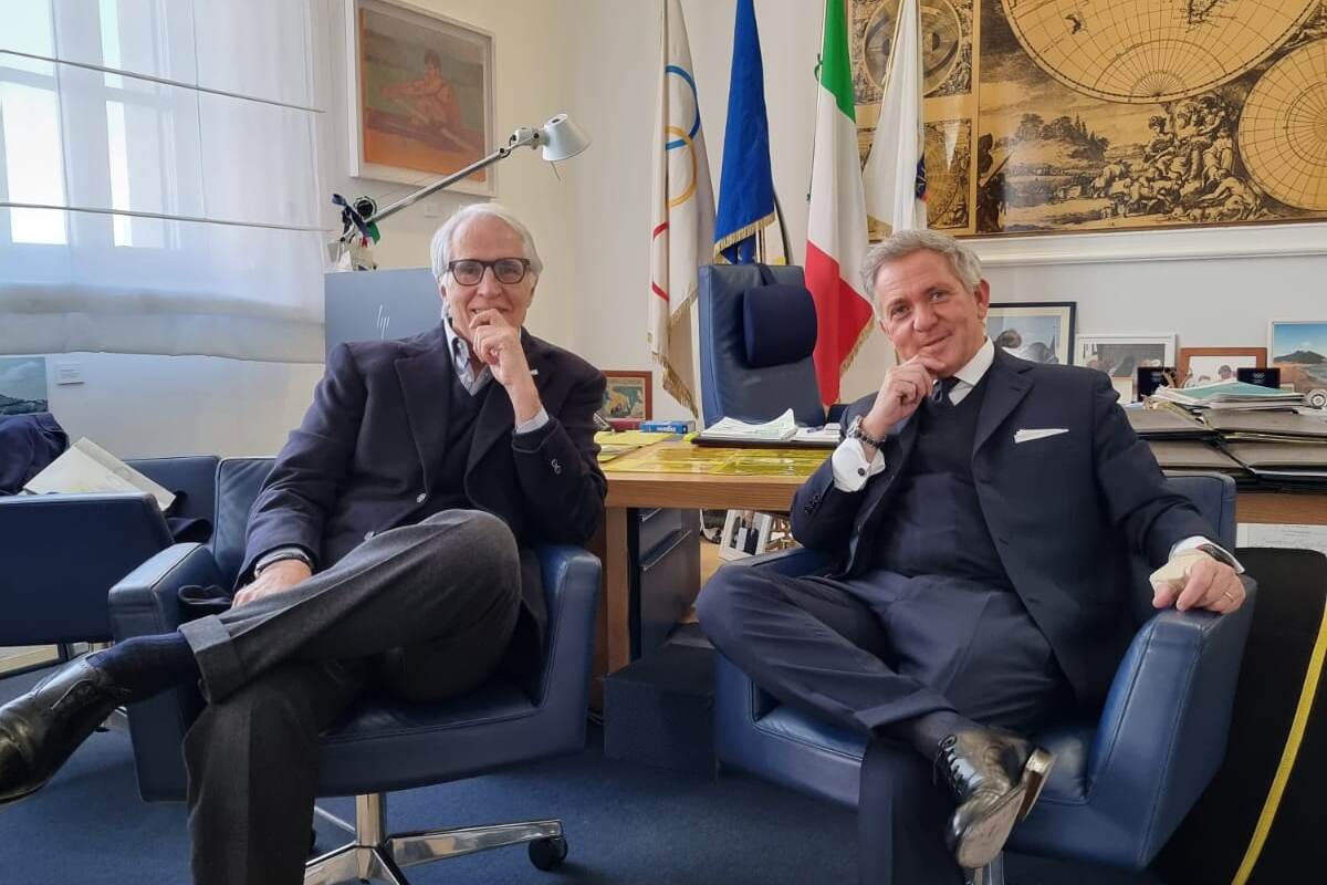 Marco Durante al CONI da Giovanni Malagò. Grande soddisfazione e sostegno a sport italiano