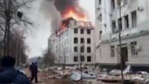 Ucraina, bombardata sede della Polizia a Kharkiv