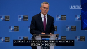 Ucraina, Stoltenberg: “Questa è la guerra di Putin. La peggiore aggressione in Europa da decenni”