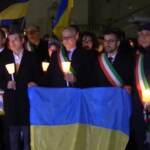 Ucraina, fiaccolata per la pace in piazza del Campidoglio a Roma