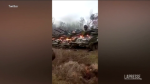 Ucraina: carri armati russi in fiamme a Mykolaiv