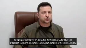 Zelensky: “Se l’Ucraina cade, cadrà l’intera Europa”