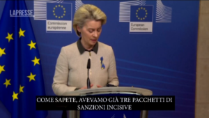 Ucraina, von der Leyen: “Lavoriamo a nuove sanzioni”