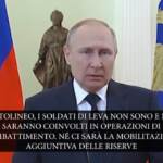 Ucraina, Putin: “Non useremo in battaglia i soldati di leva, basteranno i professionisti”