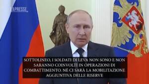 Ucraina, Putin: “Non useremo in battaglia i soldati di leva, basteranno i professionisti”