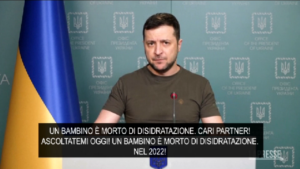 Ucraina, Zelensky: “A Mariupol un bambino è morto di disidratazione”