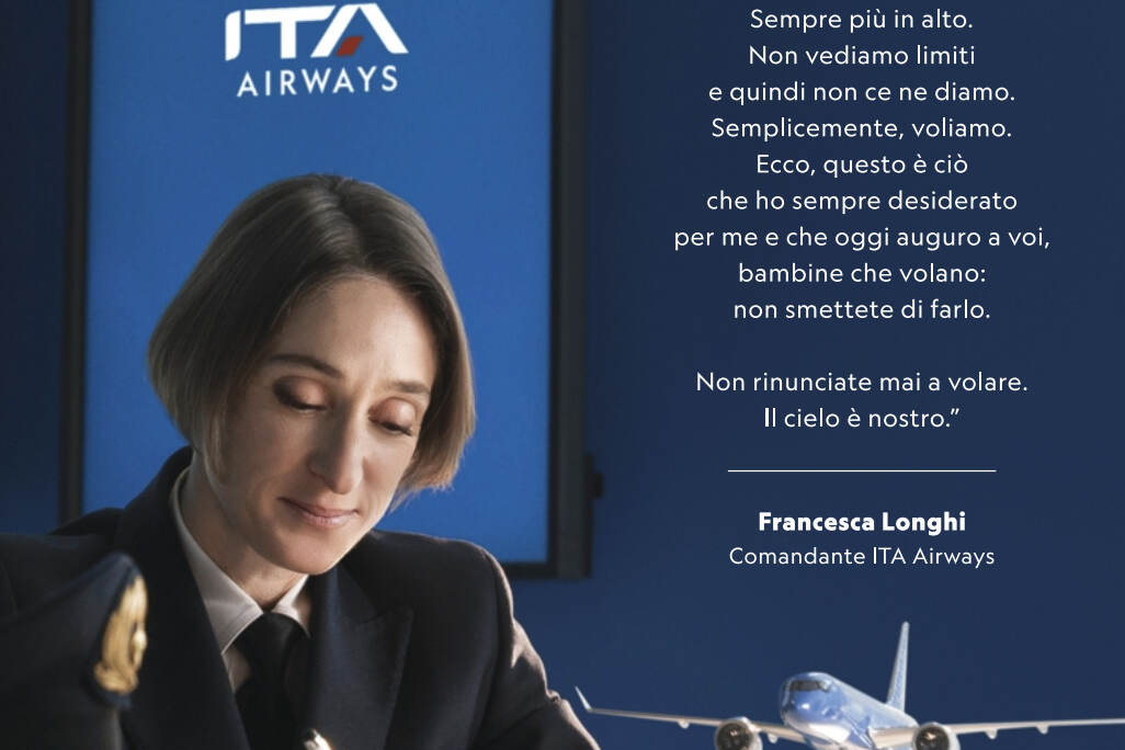 Ita Airways celebra l’8 marzo con un’iniziativa dedicata alla ‘determinazione e agli obiettivi della vita’ Ita Airways celebra l’8 marzo con un’iniziativa dedicata alla ‘determinazione e agli obiettivi della vita’