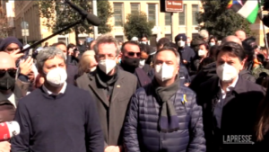 Ucraina, Fico e Conte a Napoli con Manfredi: “Guerra ingiusta e inaccettabile”