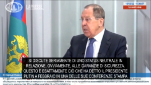 Ucraina, Lavrov: “Vicini ad accordo su status neutrale e garanzie sicurezza”