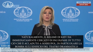 Ucraina, portavoce Mosca nega attacco a teatro Mariupol: “E’ una menzogna”