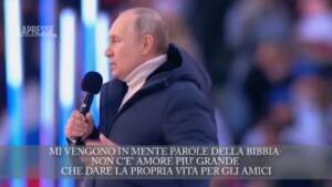 Putin a Mosca cita la Bibbia: “Non c’è amore più grande che dare la vita per gli amici”
