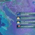 Meteo, piogge al Sud e sulle isola, il Nord resta a secco. Nuove correnti fredde dai balcani