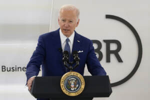 Washington, il presidente Biden all'incontro Business Roundtable con i leader d'affari statunitensi