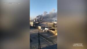 Ucraina: fiamme al porto di Berdyansk