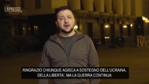 Ucraina, l’appello di Zelensky al mondo: “Protestate contro la guerra”