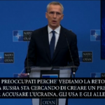 Ucraina, Stoltenberg: “La Russia cerca un pretesto per le armi chimiche”