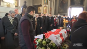 Georgia, i funerali di un volontario ucciso in Ucraina