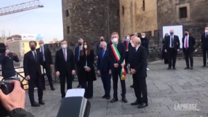Draghi arriva al Maschio Angioino per la firma del ‘Patto per Napoli’