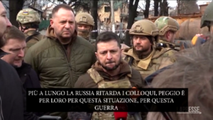 Bucha, Zelensky: “Crimini di guerra che saranno riconosciuti come genocidio”
