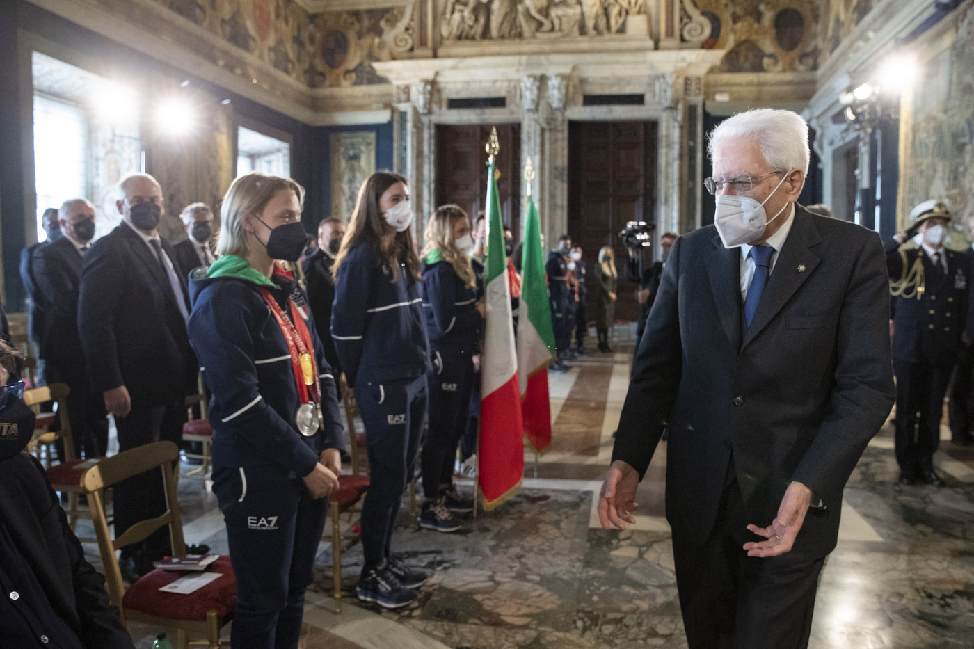 Mattarella a medagliati azzurri di Pechino 2022: guerra contro valori olimpici