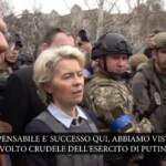 Ucraina, Von der Leyen a Bucha: “Qui l’umanità è andata in frantumi”