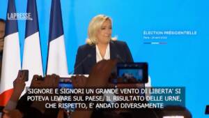 Francia, Marine Le Pen: “Accetto il risultato ma è una vittoria straordinaria”