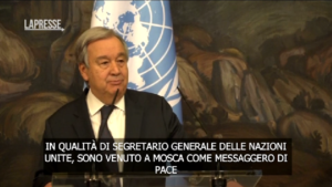 Ucraina, Guterres a Lavrov: “Necessari corridoi umanitari, siano rispettati da tutti”