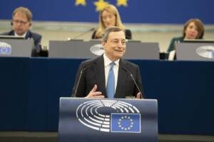 Mario Draghi al Parlamento Europeo di Strasburgo