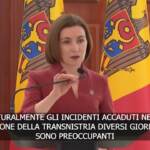 Ucraina, la presidente moldava Sandu: “Gli incidenti in Transnistria sono preoccupanti”