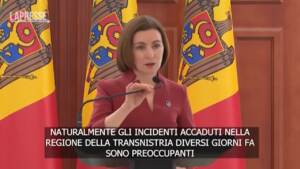 Ucraina, la presidente moldava Sandu: “Gli incidenti in Transnistria sono preoccupanti”