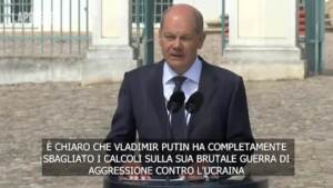 Ucraina, Scholz: “Putin ha sbagliato i suoi calcoli con la guerra”