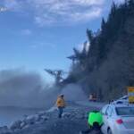 Alaska, la frana ripresa in un video